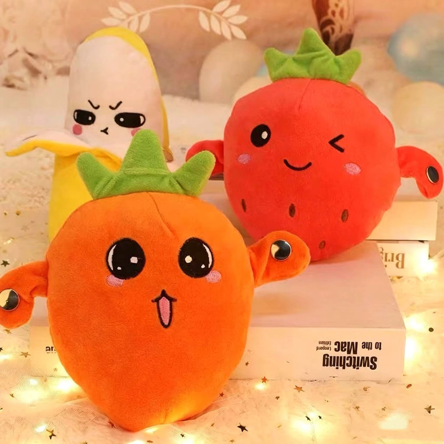 Bandai Plüsch-Frucht-Musikpuppe, Birnen-Frucht-Schlagreaktionsklavier, Orangen-Plüschtier, bunt / mehrfarbig - Bild 2