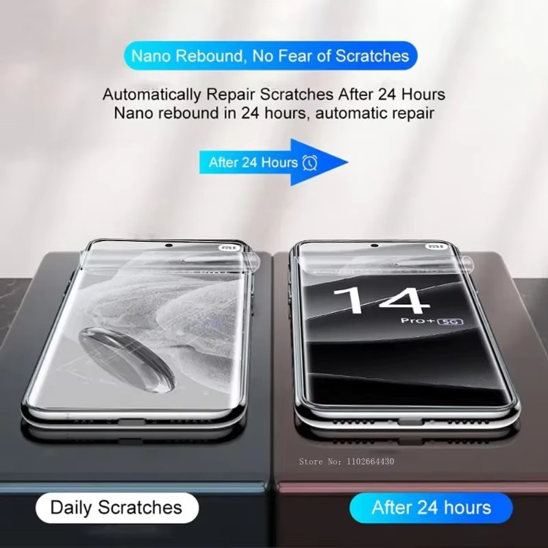 4er Pack Hydrogel Display Schutzfolien für Xiaomi Redmi Note Serie, transparent - Bild 5