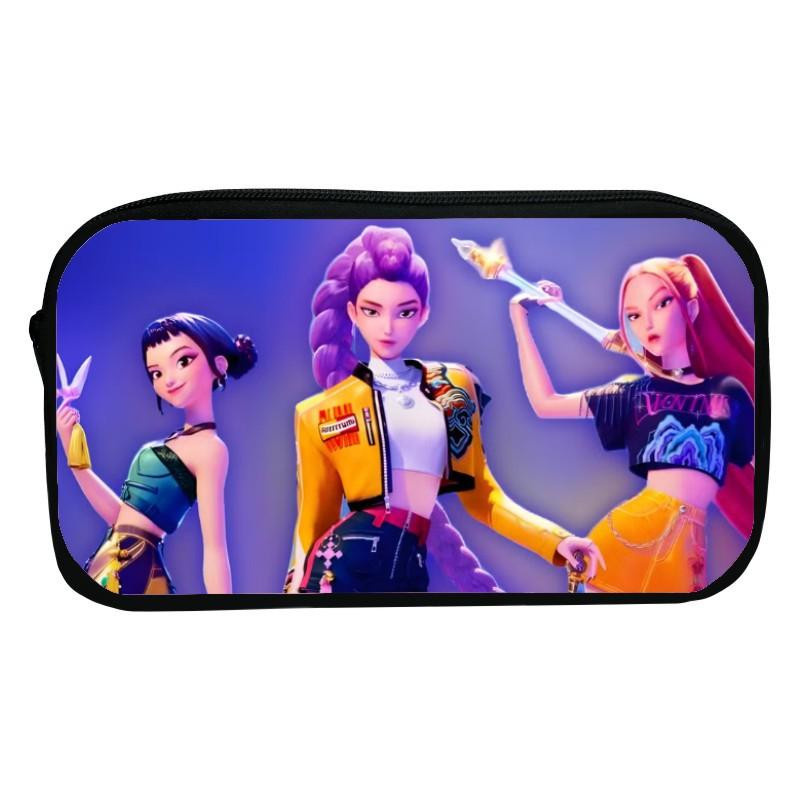 Huntrix K-POP Federmäppchen Demon Hunter Group Cartoon Schreibwaren-Etui für Grundschüler, Mehrfarbig - Bild 2