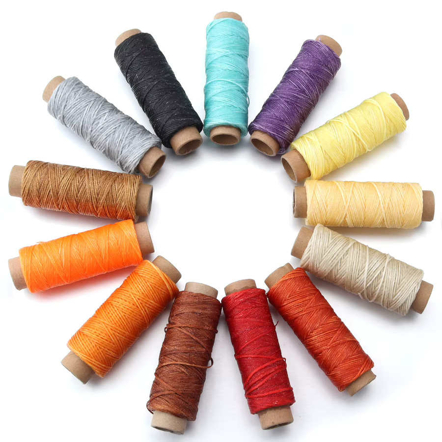 Bunte gewachste Schnur 150D für Leathercraft, 1 mm Dicke, 50 Yards pro Rolle - Bild 4