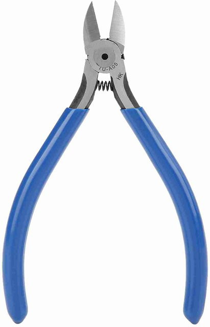 Meterk Seitenschneider 5 Zoll Draht- und Kabelabschneider aus Chrom-Vanadium-Stahl in Grau und Blau - Bild 1