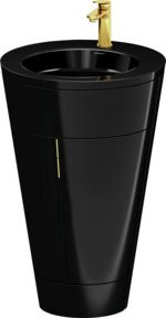 Duravit Waschtischunterschrank Starck 1 c-bonded Set, Schwarz Hochglanz, B/T/H: 56 x 86,4 x 60,5 cm - Bild 1
