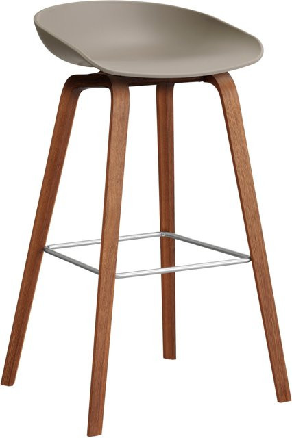 HAY About A Stool AAS 32 Hocker in Beige mit Eichenholz oder Walnussholz und Polypropylen - Bild 1
