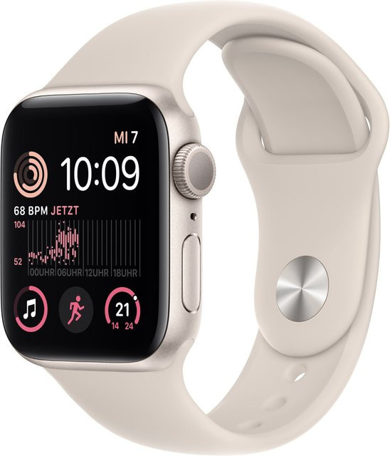 Apple Watch SE (40mm) GPS 2. Generation mit Sportarmband in Polarstern/Polarstern - Bild 1