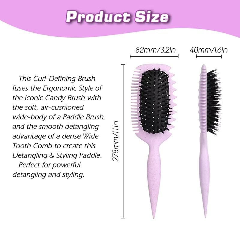 Curl Defining Brush Curl Hair Define Styling-Bürste, Damen, Lockiges Haar - Bild 6