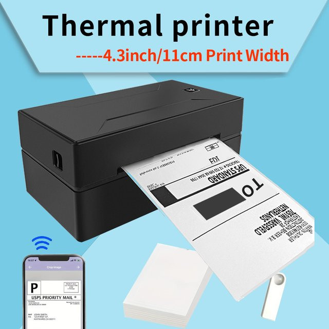 Marklife D100 Thermodrucker Bluetooth Tintenloser Drucker für Mac, iOS und Windows in Schwarz - Bild 1