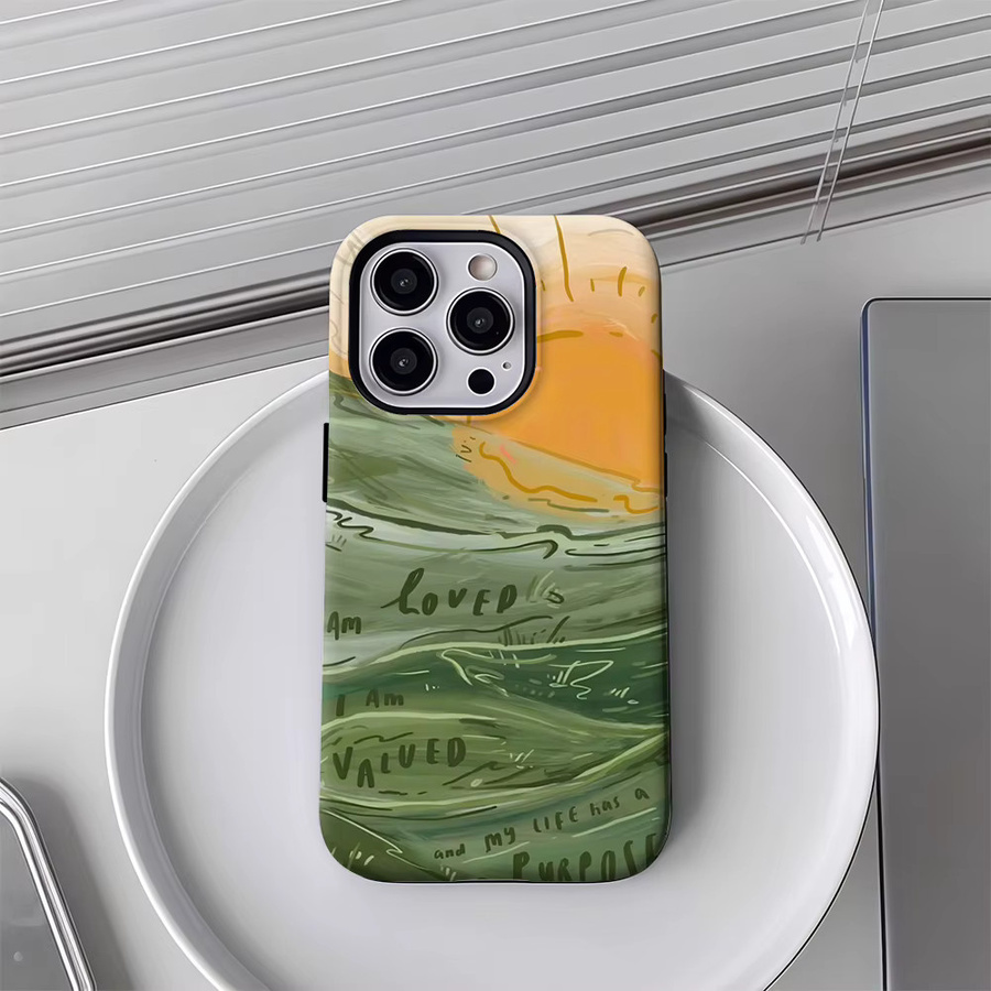 Sonnenaufgang Handyhülle für Apple iPhone 17 16 15 14 13 12 11 Pro Max Plus mit doppelschichtiger Rückseite in Multicolour - Bild 4