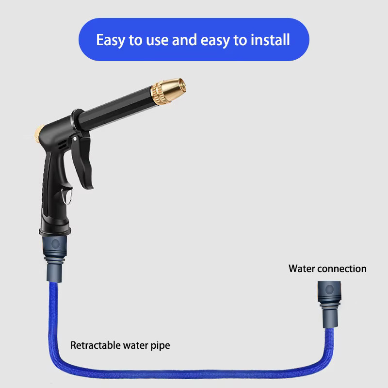 Tragbare Hochdruck-Wasserpistole zur Reinigung von Auto und Waschmaschine sowie als Sprinkler-Düse für den Gartenschlauch - Bild 4