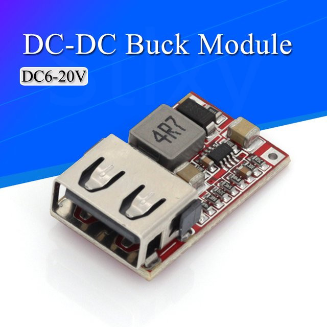 Stlxy USB DC Buck Step Down Converter Auto Ladegerät Modul 6-20V auf 5V 3A - Bild 1