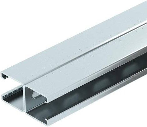 OBO Bettermann Profilschiene Silber, B/H/L: 41,00 mm x 82,00 mm x 6 m - Bild 1
