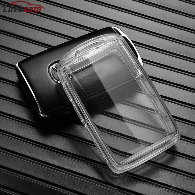 Loxodoto Transparente TPU Autoschlüsselhülle Vollabdeckung für Mazda CX-5, CX-3, CX-30, CX-60, CX-90, MX-5 und weitere Modelle in Weiß - Bild 1