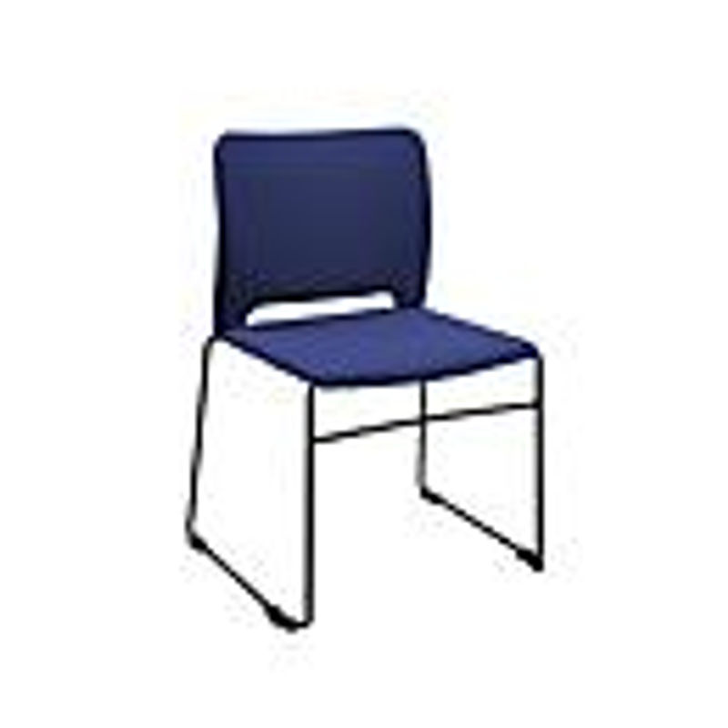 Topstar Besucherstuhl VISIT LITE, stapelbar, Stoff und Stahl, blau/schwarz, B/T/H: 44 x 41 x 45 cm, 4 Stück - Bild 3