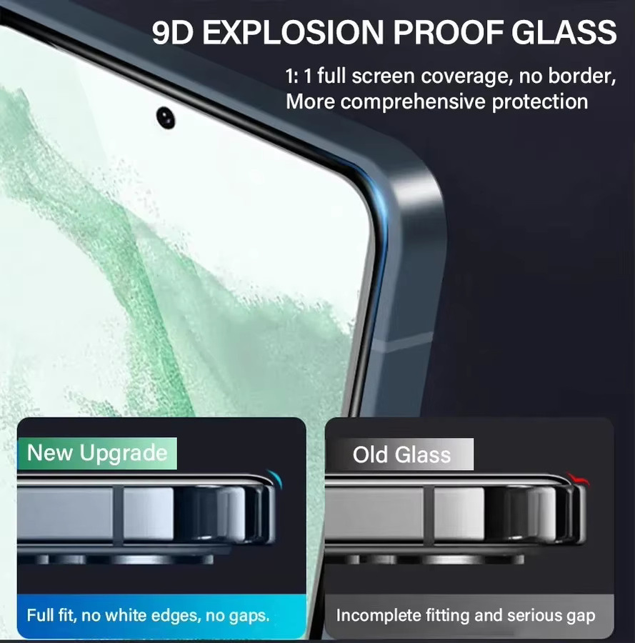 2er-Set gehärtetes Glas Displayschutz für Samsung Galaxy S24 Ultra S23 S22 S21 S20 Plus, transparent, kompatibel mit Fingerabdrucksensor - Bild 4