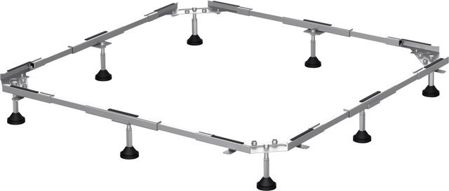 Bette Fuß-System für Steel Duschwannen in Silber, B/T: 120 x 90 cm - Bild 1