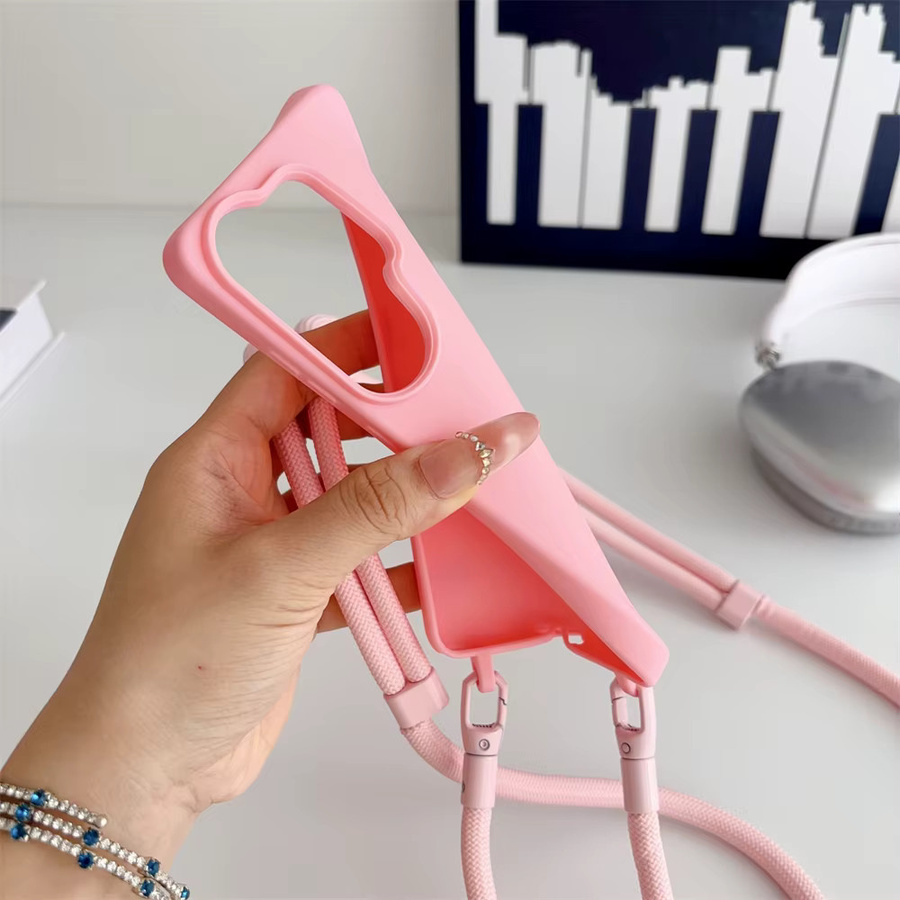 Silikon Handyhülle mit Trageriemen für Samsung Galaxy S26 Ultra S25 Edge S24 S23 Plus S22 S21 FE A16 A06 in Bonbonfarben - Bild 1