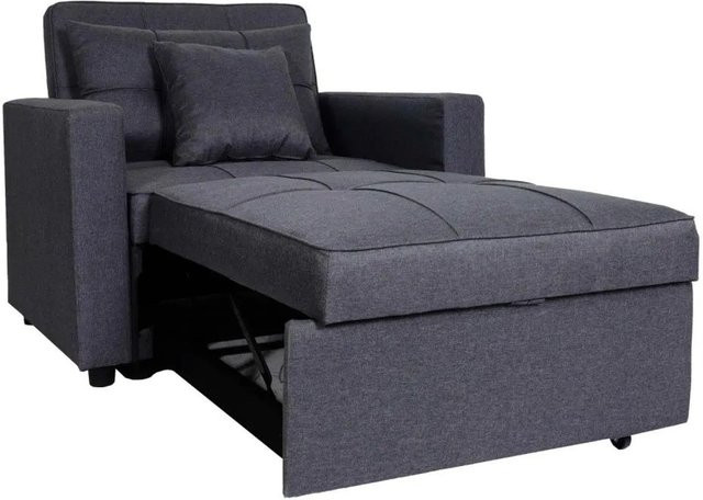 MCW Schlafsessel L90 als Klappsessel und Schlafsofa in Dunkelgrau mit Stoffbezug, Liegefläche: 197 x 103 cm - Bild 2