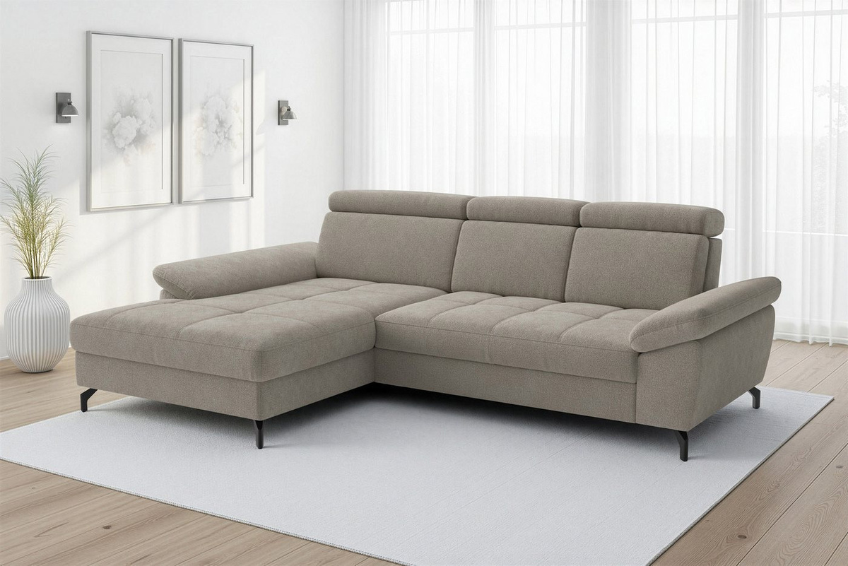 sit&more Ecksofa Vanity L-Form mit verstellbarem Sitz-, Kopf- und Armteil, Breite: 264 cm - Bild 1