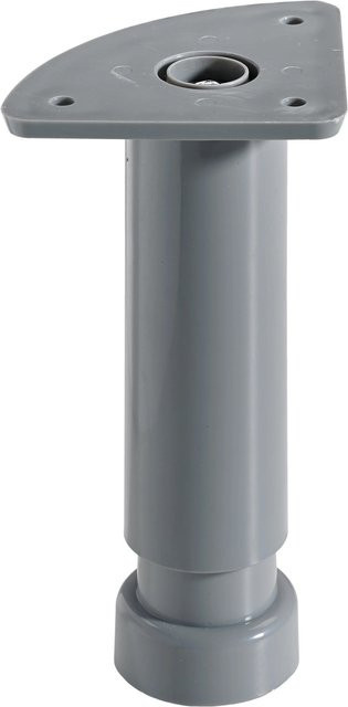Hettich Sockelverstellfuß aus Kunststoff in Grau, Höhe: 130 - 180 mm, Durchmesser: 32 mm - Bild 1