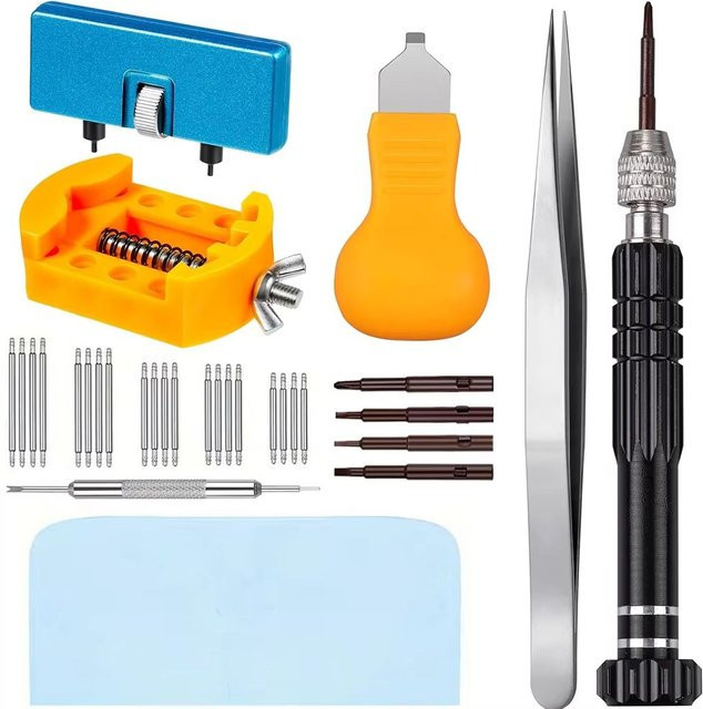 DQG Uhrenwerkzeug-Set, 32-teilig, Edelstahl, Schwarz, Unisex - Bild 1