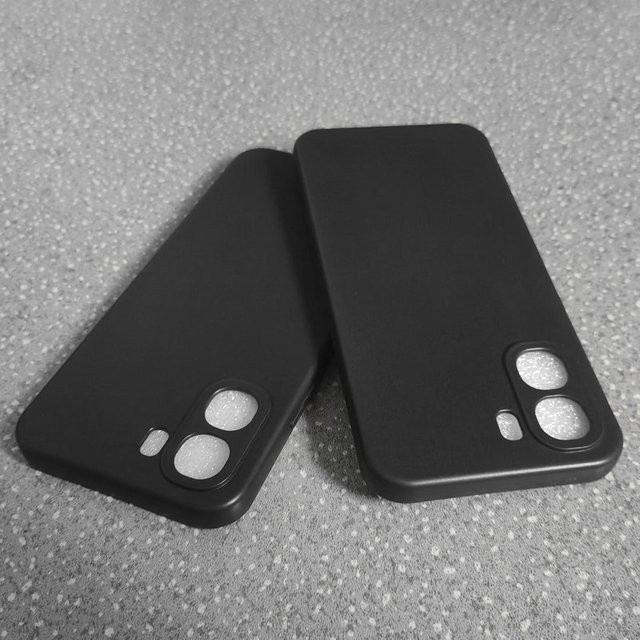 EUCAGR Handyhülle für OPPO A6X 5G in Schwarz, mattierte TPU-Silikonhülle als schützende Softshell-Schutzhülle - Bild 1