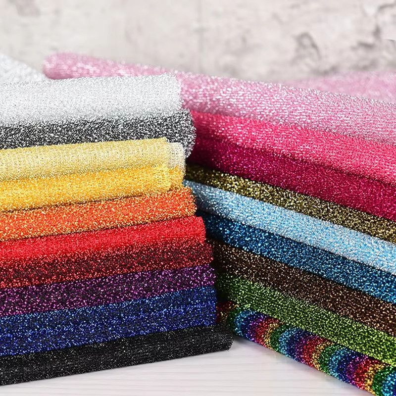 Glitzer-Strickgarn in Gold, Silber und Bunt für Textilien und Kunsthandwerk - Bild 2