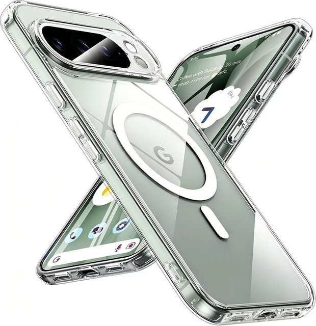 Stoßfeste transparente Magnet-Schutzhülle für Google Pixel 9 10 11 Pro XL und weitere Modelle mit kabelloser Ladefunktion - Bild 1