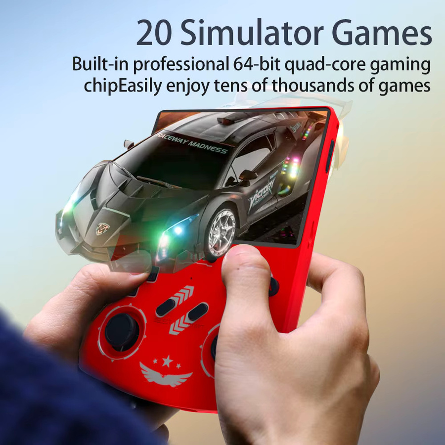BOYHOM Retro Handheld-Videospielkonsole mit 4,2 Zoll IPS-Bildschirm und 4000mAh Akku in Orange - Bild 5