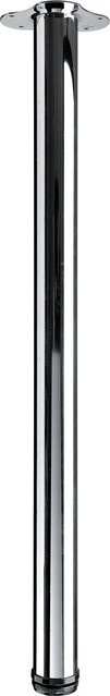 Hettich Tischbein aus Stahl in Chrom Silber inklusive Montageplatte, Durchmesser: 6 cm, Höhe: 90 cm - Bild 1
