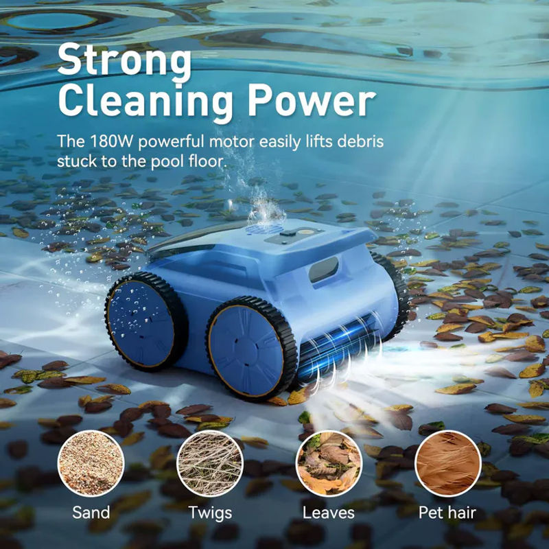 Seauto SAT20pro Roboter-Poolreiniger in Blau mit Wandkletterfunktion und 45.000 Pa Saugkraft für Aufstellpools - Bild 2