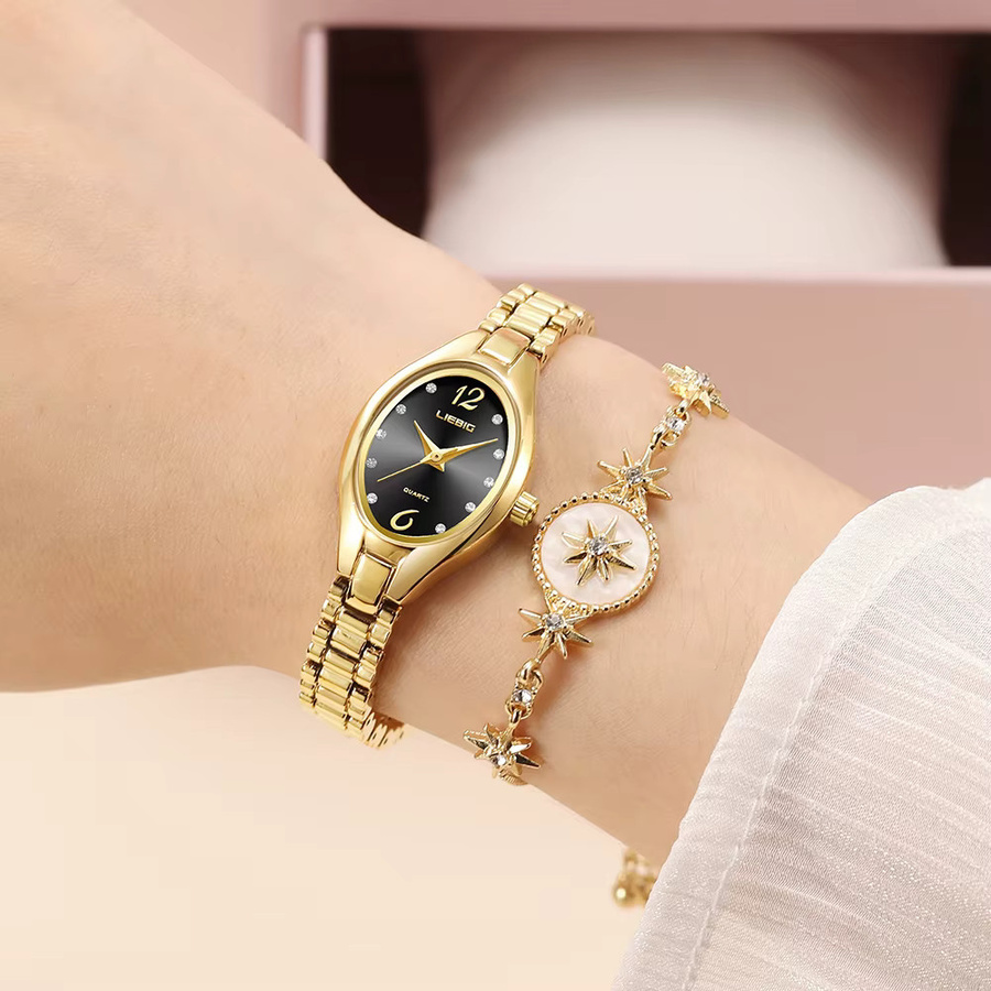 LIEBIG Armbanduhr Edelstahl, Quarz, Schwarz, Damen - Bild 2