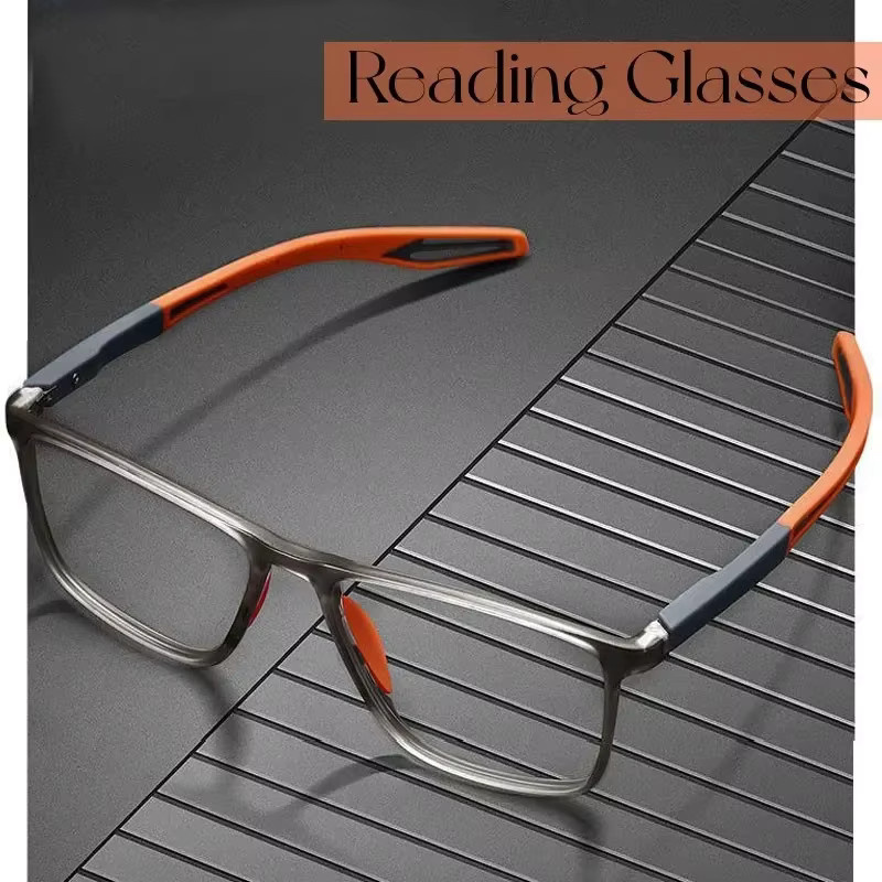 MDOD Lesebrille, Vollrand, TR90, rechteckig, Unisex, Anti-Blau-Licht - Bild 2