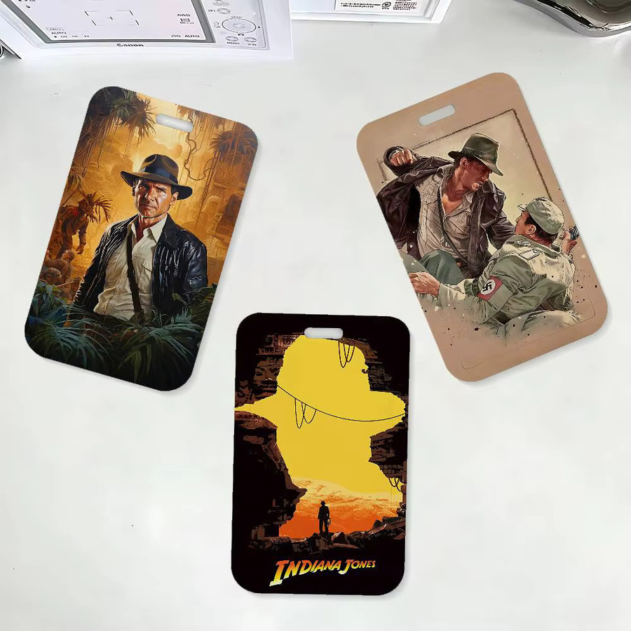 Indiana Jones Ausweishalter mit Umhängeband für Büro und Schule in Multicolour aus Kunststoff - Bild 3