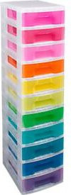 Really Useful Box Aufbewahrungs-Boxenturm Rainbow 11 x 7 Liter - Bild 1
