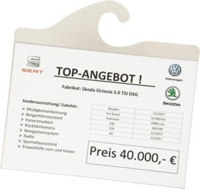Eichner Preisblatt-Tasche A4 quer aus transparentem Polycarbonat - Bild 1