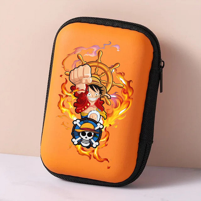Bandai One Piece Kopfhörer-Aufbewahrungsbox, Luffy Zoro, Aufbewahrungstasche mit Reißverschluss - Bild 1