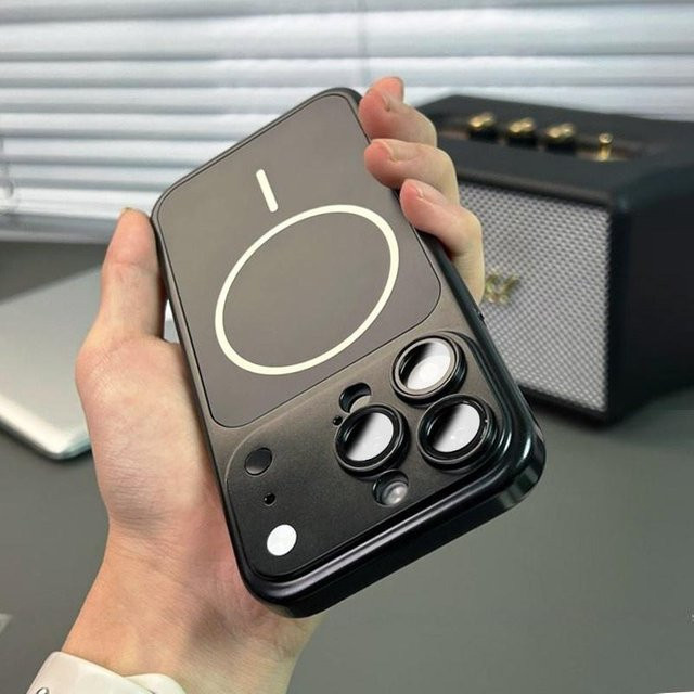 Magnetische iPhone Hülle mit Objektivschutz für iPhone 17 16 15 14 13 Pro Max in Grau - Bild 1