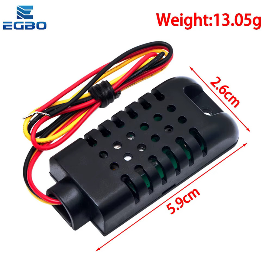 EGBO DHT21 Digitaler Sensor für relative Luftfeuchtigkeit und Temperatur, Single-Bus-Modul kompatibel mit AM2301 und AM2301A, Schwarz - Bild 2