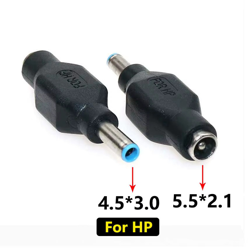 JCD Stromanschluss Adapter Set in Schwarz: DC 4,5x3,0mm auf 7,4x5,0/5,5mm Stecker zu 5,5x2,1mm Buchse für Lenovo, Dell und HP Notebook Laptops - Bild 2