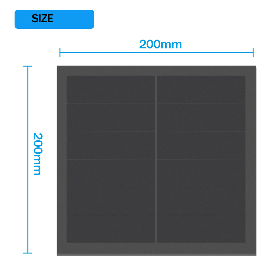 iXSolarleap 8W Solarpanel 6V Monokristallin Schwarz Hocheffizientes Photovoltaik-Solarmodul für Außenkameras - Bild 4