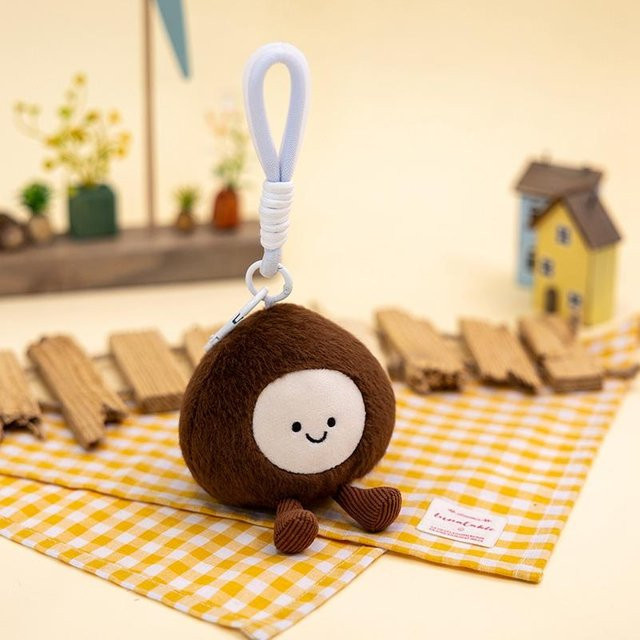 Yiran toy Kawaii Stofftier Nuss, Plüsch Anhänger, Braun, Bunt / Mehrfarbig - Bild 1