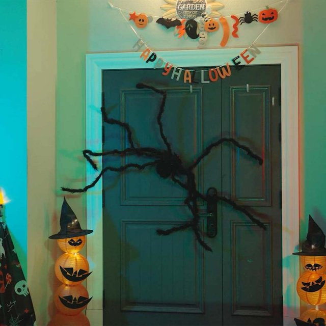 Yiwydaa Halloween Spinnendekoration, 3 Stück, Schwarz, Höhe: 150 cm - Bild 1