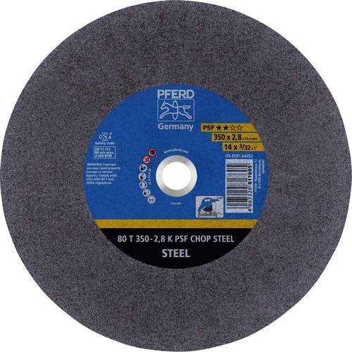 PFERD Trennscheibe PSF CHOP STEEL für Stahl, Durchmesser: 350 mm, Breite: 2,8 mm, Bohrung: 25,4 mm, Farbe: Grau, 10 Stück - Bild 1