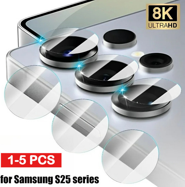 Samsung Rückkamera Schutzfolie aus 9H HD gehärtetem Glas, transparent, passend für Galaxy S26 Pro, S25 Edge, S24 und S23 FE Plus Ultra - Bild 1