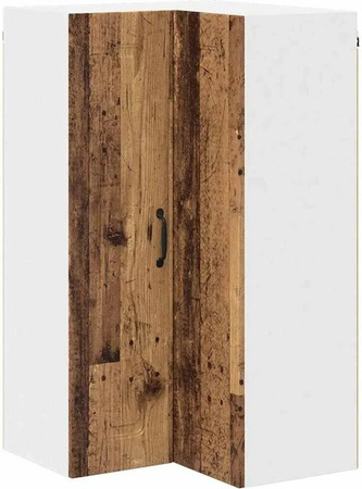 vidaXL Küchenwandschrank aus Holz in Weiß und Braun, Wandmontage, B/T/H: 57 x 57 x 100 cm