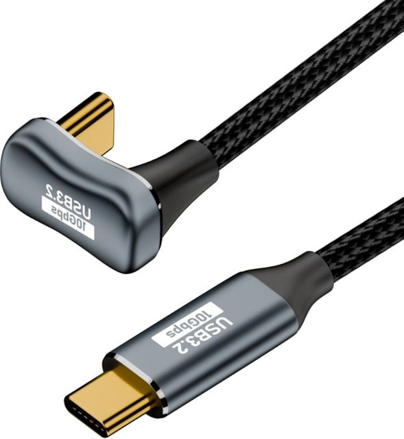BEYONDSKY USB-C Ladekabel mit 180 Grad U-Form, 100W Schnellladekabel für Xiaomi, Samsung und Huawei, Schwarz - Bild 1