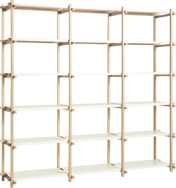 HAY Woody Regal in Weiß mit Eiche und Buche im modernen Design - Bild 1