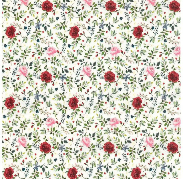 Westfalenstoffe Baumwoll-Stoff Florenz Rosen in Multicolor - Bild 1