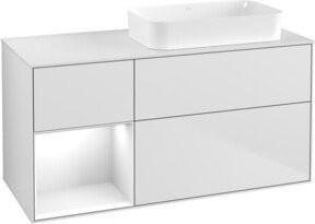 V&B Waschtischunterschrank Finion in Weiß lackiert, B/T: 120 x 60 cm - Bild 1