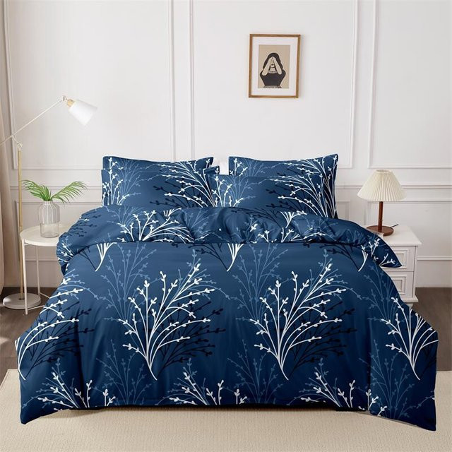 3-teiliges Bettwäsche-Set Bin Chi Textiles mit bedrucktem Microfaser-Bezug in Pink und Blau, B/H: 135 x 200 cm - Bild 1