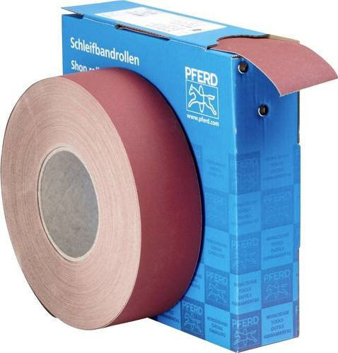 PFERD Korund Schleifbandrolle SBR für universelle Anwendung, Körnung 400, Farbe Rot, Breite: 50 mm, Länge: 50 m - Bild 1